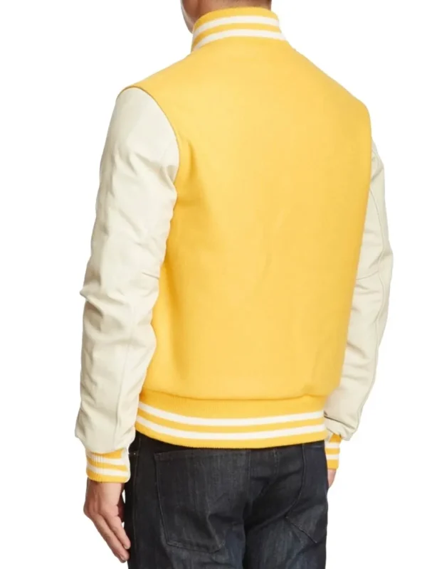 Yellow and White Varsity Jacket