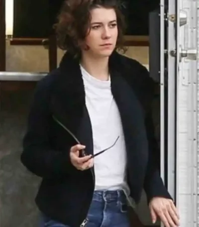 Young Rock Karen Black Wool Fabric Jacket