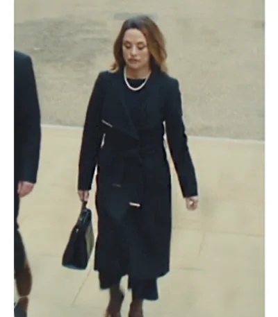 Zoë Tapper I Jack Wright S01 Black Wrap Coat
