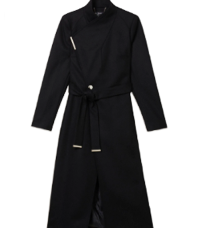 Zoë Tapper I Jack Wright S01 Black Wrap Coat