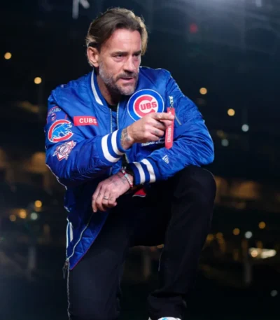 CM Punk Chicago Cubs Blue Jacket