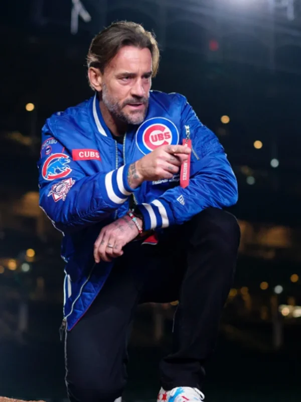 CM Punk Chicago Cubs Blue Jacket