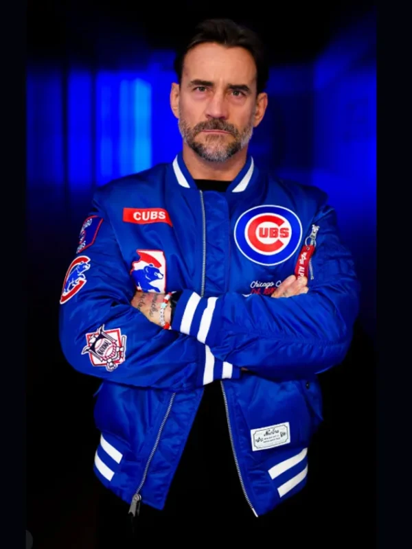 CM Punk Chicago Cubs Blue Jacket