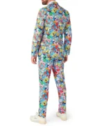 2 Piece Spongebob Frenzy Multicolor Mens Suit