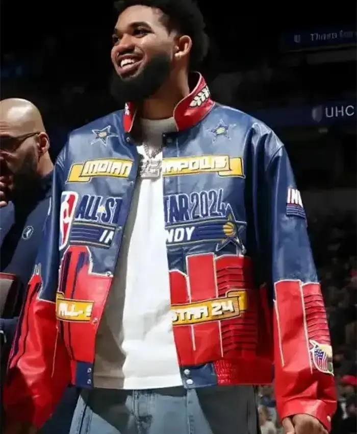 All Star Karl-Anthony Towns Leather Jacket All Star Karl-Anthony Towns Leather Jacket