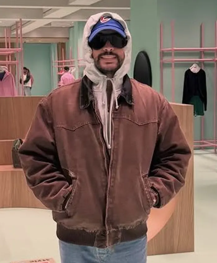 2026 Bad Bunny Brown Jacket 2026 Bad Bunny Brown Jacket