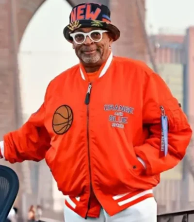 2026 Basketball Finals Spike Lee Orange Knicks Jacket