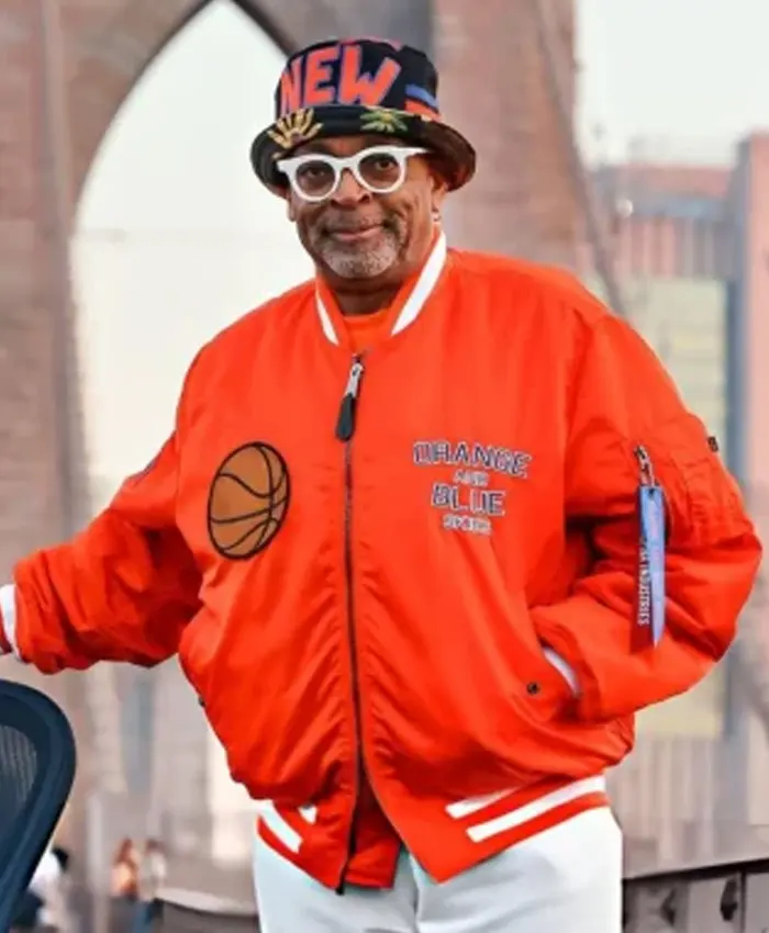 2026 Basketball Finals Spike Lee Orange Knicks Jacket 2026 Basketball Finals Spike Lee Orange Knicks Jacket