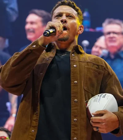 2026 Celebrity Weekend Patrick Mahomes Brown Jacket