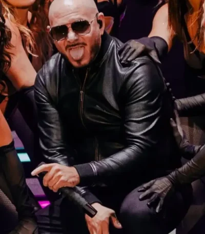 2026 Concert Pitbull Poland Black Jacket