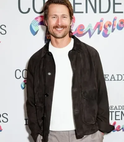 2026 Deadline Contenders Glen Powell Suede Jacket