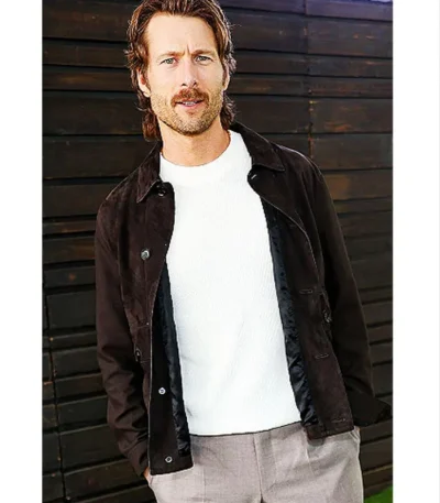 2026 Deadline Contenders Glen Powell Suede Jacket