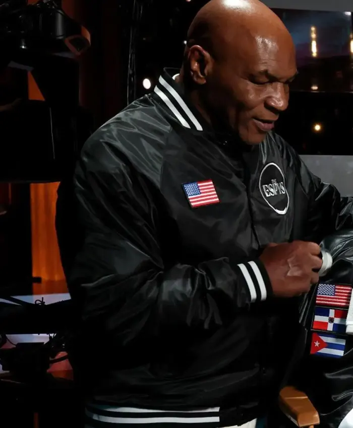 2026 ESPY Awards Mike Tyson Black Satin Jacket 2026 ESPY Awards Mike Tyson Black Satin Jacket