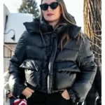 2026 Maria Sharapova Black Puffer Jacket
