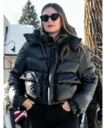 2026 Maria Sharapova Black Puffer Jacket