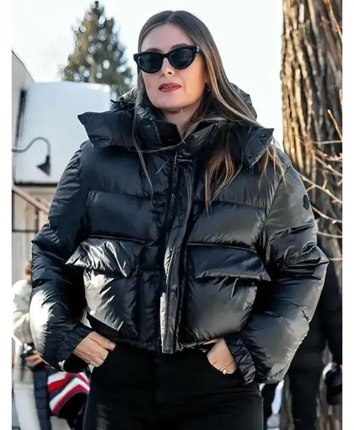 2026 Maria Sharapova Black Puffer Jacket 2026 Maria Sharapova Black Puffer Jacket