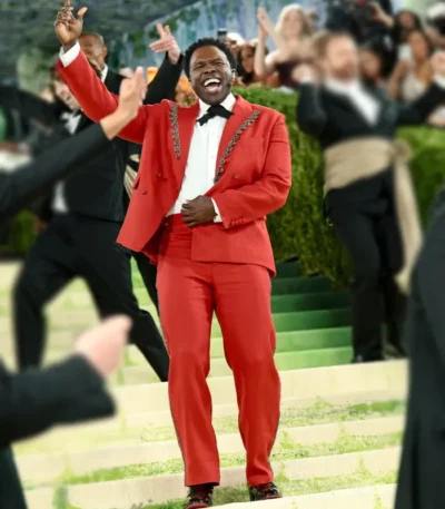 2026 Met Gala Joshua Henry Red Suit