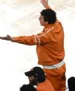 Basketball Finals Timothee Chalamet Orange Jacket