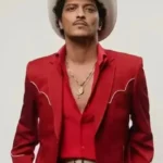 Bruno Mars Red Western Suit