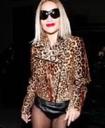 2026 Rita Ora Leopard Print Jacket
