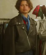 2026 Zendaya Black Biker Jacket