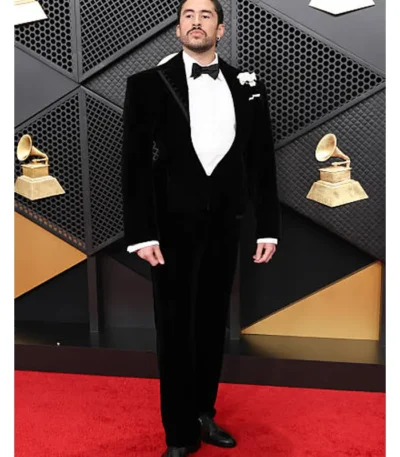 68th GRAMMY Awards Bad Bunny Black Velvet Suit