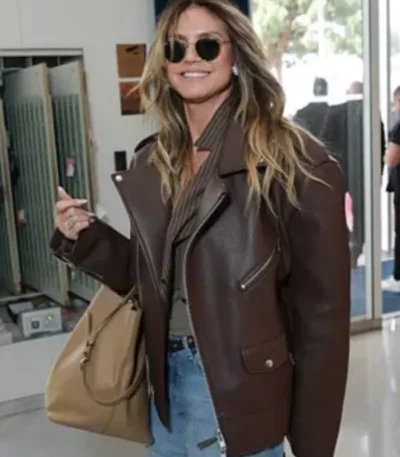 79th Cannes Festival Heidi Klum Leather Jacket
