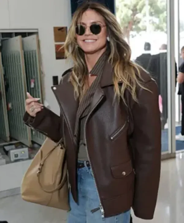 79th Cannes Festival Heidi Klum Leather Jacket