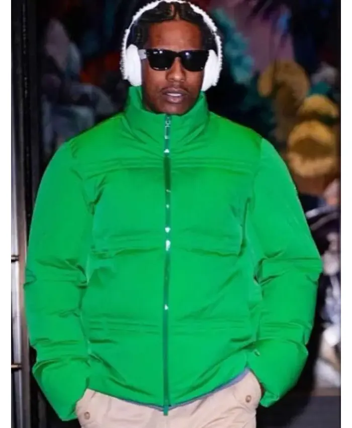 ASAP Rocky Rally Green Down Jacket ASAP Rocky Rally Green Down Jacket