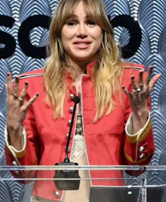 2026 Pop Awards Suki Waterhouse Red Jacket 2026 Pop Awards Suki Waterhouse Red Jacket