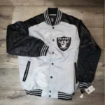 Aaron Las Vegas Raiders Satin Varsity Jacket