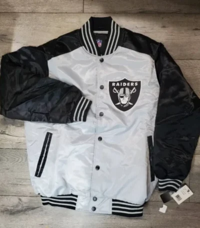 Aaron Las Vegas Raiders Satin Varsity Jacket