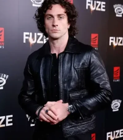 Aaron Taylor Johnson Fuze Event Leather Jacket