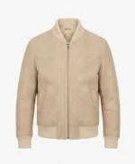 Aaron Suede Shearling Leather Bomber Jacket