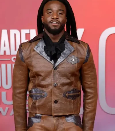 Academy Country Music Awards Shaboozey Leather Jacket