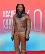 Academy Country Music Awards Shaboozey Leather Jacket