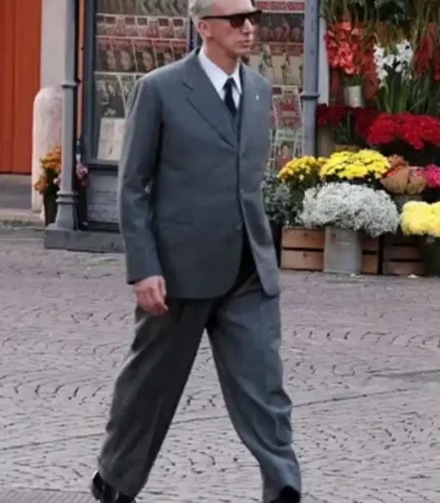 Adam Driver Ferrari 2023 Grey Suit