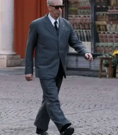 Adam Driver Ferrari 2023 Grey Suit