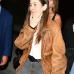 Alana Haim LA Brown Bomber Leather Jacket