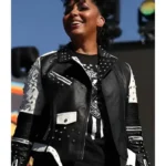Alicia Taylor NASCAR Championship Studded Leather Jacket