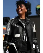 Alicia Taylor NASCAR Championship Studded Leather Jacket