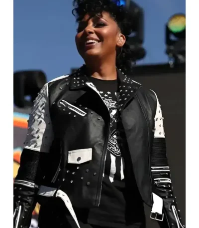 Alicia Taylor NASCAR Championship Studded Leather Jacket