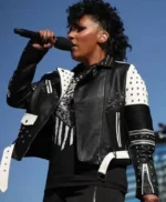 Alicia Taylor NASCAR Championship Studded Leather Jacket