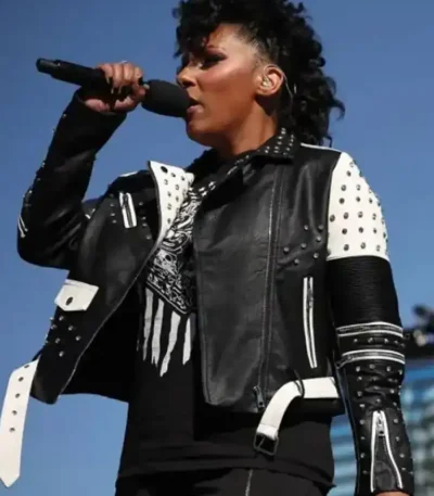Alicia Taylor NASCAR Championship Studded Leather Jacket