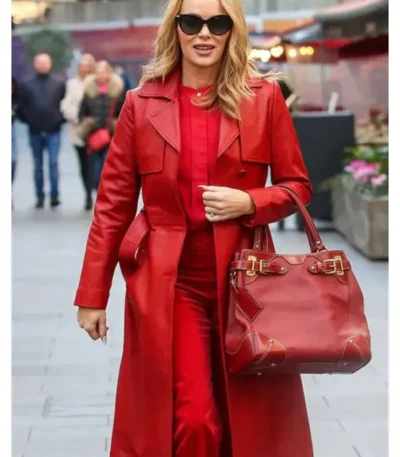 Amanda Holden Red Trench Coat