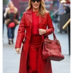 Amanda Holden Red Trench Coat