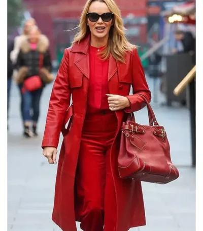 Amanda Holden Red Trench Coat