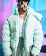 Bad Bunny Mint Puffer Jacket