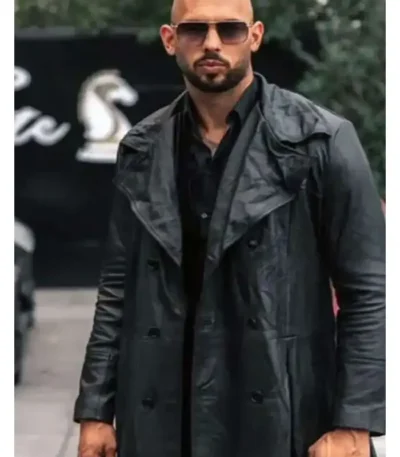 Andrew Tate Black Leather Coat