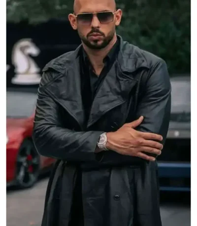 Andrew Tate Black Leather Coat